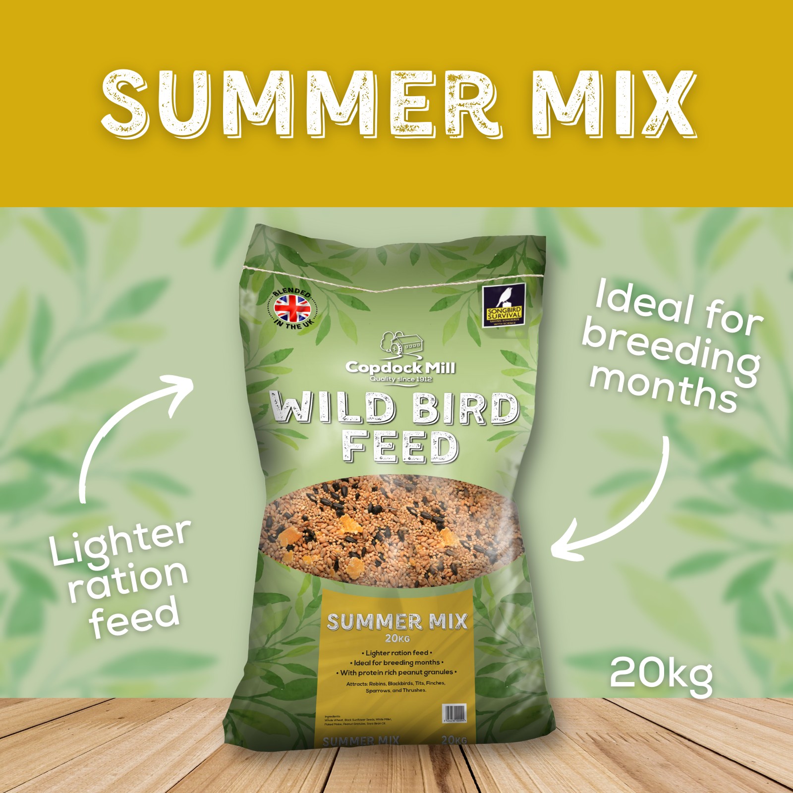 Summer Mix: Lighter ration feed, ideal for breeding months