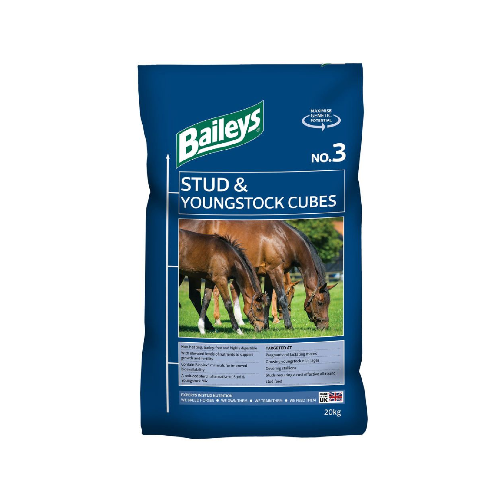 Baileys No 3 Stud & Youngstock Cubes 20kg