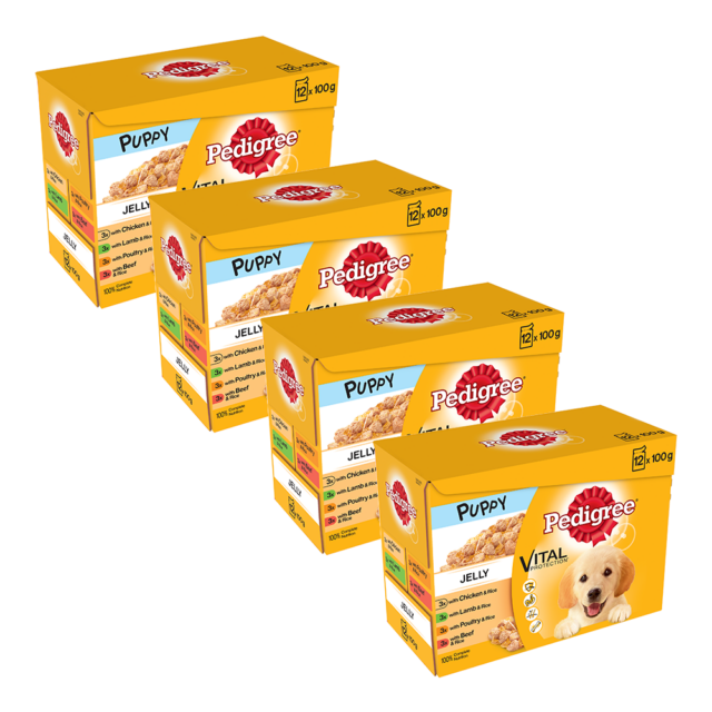 Pedigree Pouch Jelly Puppy 4 x 12 x 100g