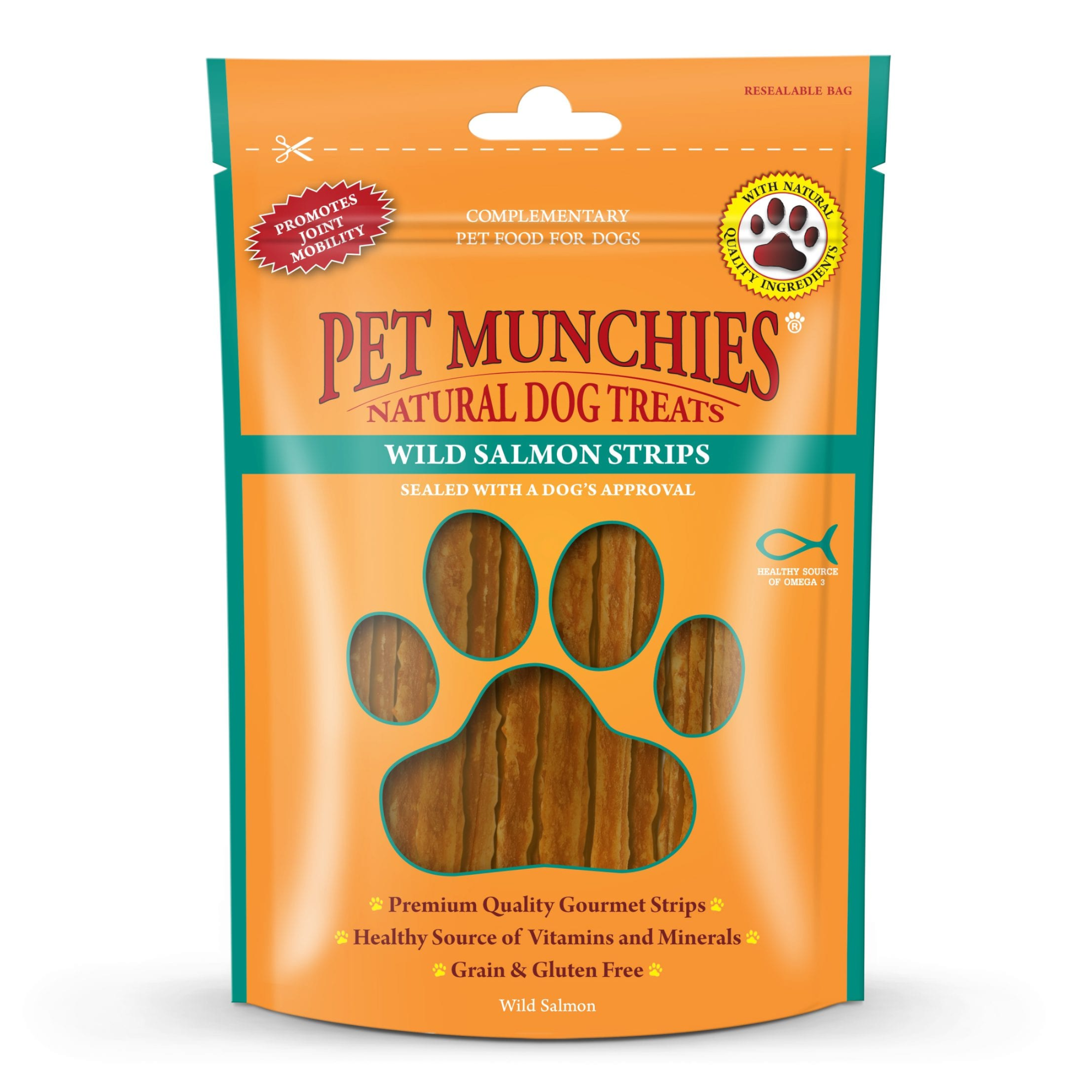 Pet Munchies Wild Salmon Strips 8 x 80g