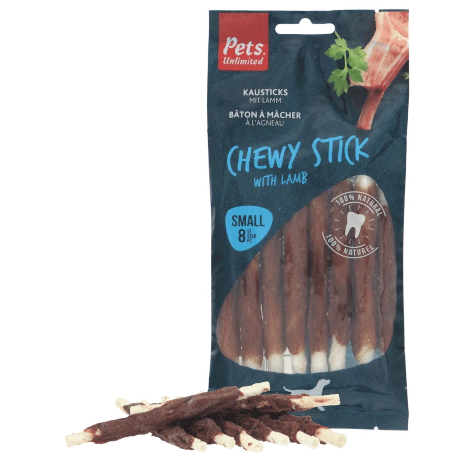 Pets Unlimited Chewy Stick Lamb - Small 10 Pieces