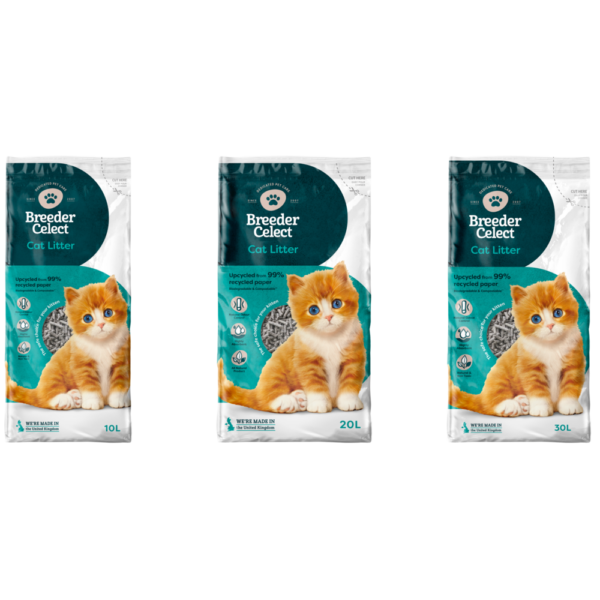 Breeder Celect Recycled Paper Cat Litter 10/20/30 Litre