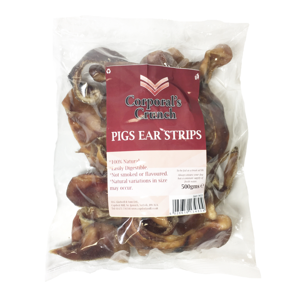 Corporal's Crunch Pigs Ear Strips 500g