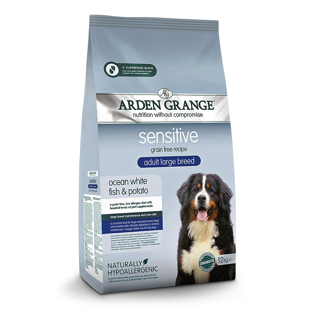 Arden Grange Adult Large Breed Grain Free Sensitive Fish & Potato Dry Dog Food 2kg